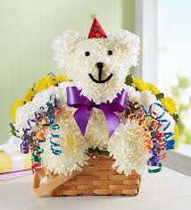 Distinctive fruit & sweets gift basket. Birthday Beary Arranged By A Florist In Ny 1800flowers Massapequa