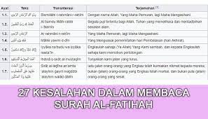 Sedangkan ia semakin lama semakin menyimpang. Semak Balik Bacaan Kita Ini Adalah 27 Kesalahan Dalam Membaca Surah Al Fatihah