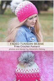 Faded Tunisian Crochet Hat Pattern For Beginners Knit And Crochet Daily Crochet Hats For Boys Tunisian Crochet Crochet Hat Pattern