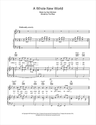 Tell me, princess, now when did you last let your heart decide A Whole New World Chords Piano Sheet And Chords Collection