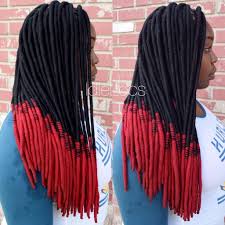 Ombre Black And Burgundy Braids Black And Burgundy Ombre Yarn Locs For The Fall Season Idlelocs Fauxlocs Yarnlocs Yarn Braids Styles Brazilian Wool Hairstyles Braids Hairstyles Pictures