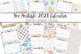 It's not just a pretty monthly calendar, it's also a practical planner with room for notes. Free Printable 2021 Quarterly Calendars With Holidays 3 Designs