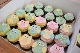 Owl Baby Shower Cupcakes By Cupcake Passion Kate Jewell Via Flickr Owl Baby Shower Decorations Baby Shower Cupcakes Baby Shower Fruit