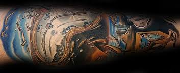 The landscape portrayed in the persistence of memory is stark and barren, thought to have been inspired by dalí's hometown of port lligat. 40 Melting Clock Tattoo Designs For Men Salvador Dali Ink Ideas
