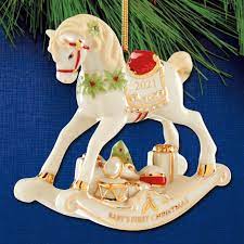 Check spelling or type a new query. Sterling Collectables 2021 Lenox Baby S 1st Christmas Rocking Horse Porcelain Ornament