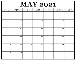 So you only have to select your favourite blank calendar. Cute May 2021 Calendar Word Printable Doc Web Galaxy Coder Cute May 2021 Calendar Word Printable Doc