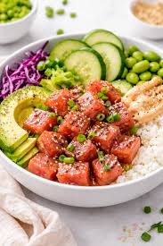 Ahi Poke Salad - Homemade Poke Bowl