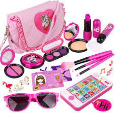 Contact your art concierge for more details. Kids Makeup Kit Girl Pretend Play Makeup My First Purse Toy For Toddler Gifts Including Pink Princess Purse Smartphone Sunglasses Credit Card Lipstick Brush Lights Up Make Real Life