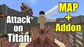 الماب عبارن عن اوست اتاك اون تايتن. Attack On Titan Map And Addon Showcase In Minecraft Pe Bedrock Edition Youtube
