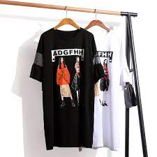 韩版圆领短袖喇叭袖卡通印花亮片长款t恤裙休闲宽松显瘦上衣体恤 tmall com天猫 wardrobe wardrobe rack decor