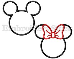 Mickey mouse balloon embroidery design. Mickey And Minnie Mouse Embroidery Designs