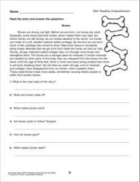 Bones Reading Comprehension Passage With Questions 4th Grade Reading Skills Print Reading Comprehension Reading Comprehension Passages Reading Worksheets
