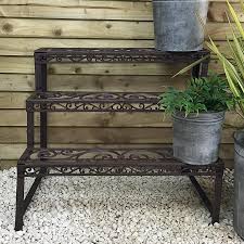 Shop for barnstone cornice etagere bookcase by inspire q artisan. Rustic Cast Iron 3 Tiered Garden Plant Etagere Plant Stand Farthing The Farthing