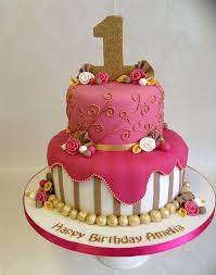 Torte Di Compleanno Per Bambini A Due Piani Con Pasta Di Zucchero Rosa E Fiore Torte Di Compleanno Per Bambini Torte Di Compleanno Torte Di Compleanno A Piani