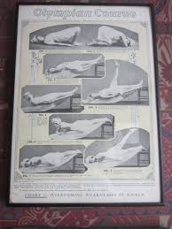 Vintage 1919 Print Physical Fitness Exercise Chart For Women Olympian Course