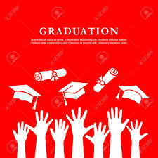 Haboke fabric 7x5ft congratulate graduation 2021 photography backdrop black and red background bachelor cap decorations congratulations grad portrait photo for prom party booth props banner $15.60 $ 15. Graduation Vector Poster Illustration Isolated On Red Background Royalty Free Cliparts Vectors And Stock Illustration Image 121514969