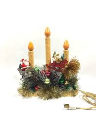 Repurposed Decorated Vintage Electric Candolier Christmas Kitsch Candelabra Floc Vintage Christmas Crafts Vintage Christmas Ornaments Vintage Christmas Candles