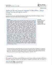 Article Getting To The Root Causes Of Migration In West Africa Inter Reseaux