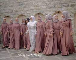 Bridesmaid Wedding Dress Pakaian Pengiring Pengantin Pakaian Wanita Bunga Gaun Pengiring Pengantin