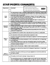 S T A R Gradebook Comments Organized By Category Student Progress Report Card Comments School Report Card Grade Book