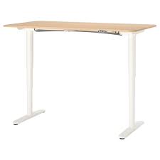 bekant bureau zit sta wit gelazuurd eikenfineer wit 160x80 cm ikea spaanplaat ikea witte meubels