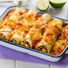 Uberbackene Enchiladas Mit Hackfleisch Fullung Rezept Enchiladas Rezept Tortillas Rezept Hackfleisch Rezepte