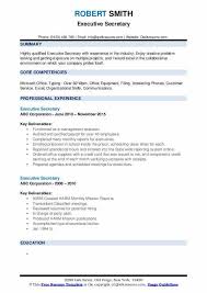A good legal secretary cv should have the common elements of a cv such as a cover letter, experience, qualifications, education, and skills. Curriculum Vitae Sample For Executive Secretary Administrative Hudsonradc