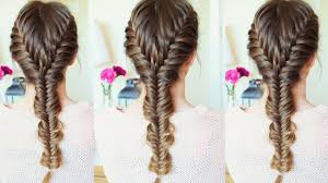 Kim kardashian top knot hairstyle for long hair. Merged French Fishtail Braid Hairstyle How To Fishtail Braid Braidsandstyles12 Youtube