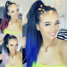 Bellami's faux wrap ponytail extensions are made from premium synthetic fibers. Dip Dye Straight Claw Clamp Drawstring Ponytail Ombre Various Colours Ebay