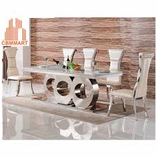 Amart furniture offers a wide range of dining chairs to complement any dining table's design. Metal Material Dining Table Stainless Steel Modern Dining Set With 6 Chairs Dining Room Sets Aliexpress