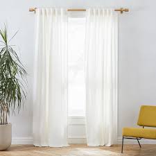 Great savings & free delivery / collection on many items. Linen Cotton Pole Pocket Curtain Blackout Panel White 48 X108 West Elm