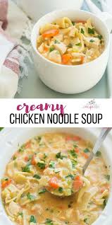 Slow Cooker Creamy Chicken Noodle Soup Creamy Chicken Noodle Soup Slow Cooker Soup Crockpot Soup Recipes