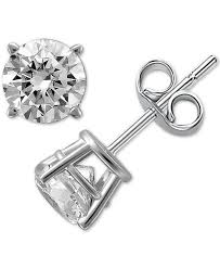 Diamond geometric earrings in 14k rose gold (1/3 ct. Macy S Diamond Stud Earrings 1 4 Ct T W In 14k Gold Or White Gold Reviews Earrings Jewelry Watches Macy S