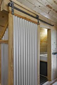 Corrugated Metal Wall Design Ideas Pictures Remodel And Decor Corrugated Metal Wall Barn Door Door Design