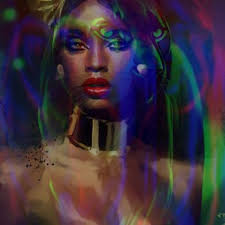 Blue Naughty, Digital Arts by Alena Key