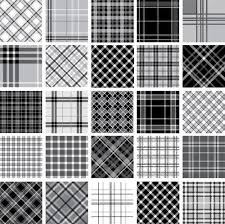 Black And White Fabric Pattern Names Set Of Fabric Patterns Vector 03 Plaid Pattern Vector Pattern Fabric Patterns