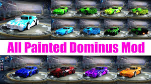 What is the value of each item on the dominus gt design? Painted Dominus Gt S All Paints Colors In 1 Mod Rocket League Mods