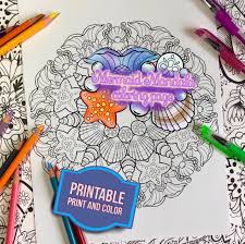 Maybe you would like to learn more about one of these? Mermaid Mandala Coloring Page Sea Shell Coloring Sheet Etsy