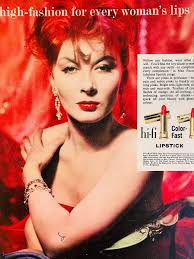 Original Vintage Max Factor Lipstick Advert 1950s