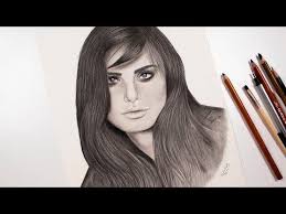 تعليم الرسم بالفحم رسم بنت خطوة بخطوة youtube drawings