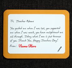 Find that perfect teachers' day card, add a. Teachers Card Handmade Beautiful Teacher S Day Wishes With Name