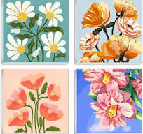Amazon.com: Amphol Pintura de flores por números para ...