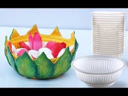 Diy Leaf Bowl Making Idea From Waste Plastic Bowl We Can Find Plastic Bowls In Each And Every Household Most Of T Diy Bowl Recycle Crafts Diy Plastic Crafts