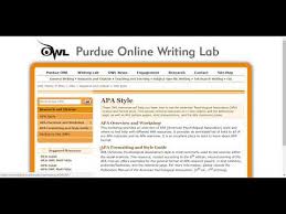 This vidcast introduces the viewers to the basics of apa style documentation, focusing on the reference list. Purdue Owl Resource For Apa Youtube