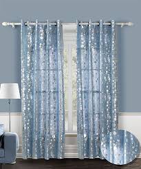 Blue Spotlight Curtain Panel Set Of Two 29 99 Sweet And Sheer These Whispery Curtains With Silv Panel Curtains Silver Curtains White Pencil Pleat Curtains