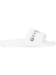 givenchy logo slides white claquettes claquette givenchy givenchy