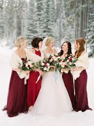 When Winter Wonderland Is The Inspo It S Going To Be Good Winter Bridesmaids Winter Wedding Bridesmaids Burgandy Bridesmaids Dress