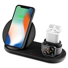 Bestrans Chargeur Sans Fil Station De Charge Rapide Qi Pour Apple Watch 4 3 2 1 Airpods Iphone Xs Xr X 8 8 Plus Samsung Galaxy S9 S9 Plu Iphone Chargeur Galaxy
