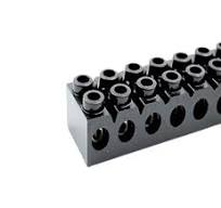 QBM Control Panel 10A 12 Way Bakelite Connector Strip Double Row Barrier  Black Terminal