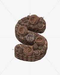 Birthday cake png file format: S From Chocolate Cake Font On Yellow Images Creative Fonts